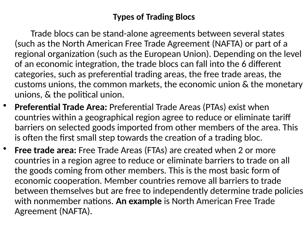 UNIT 2 International Business Environment Trading - slide 32 of 82