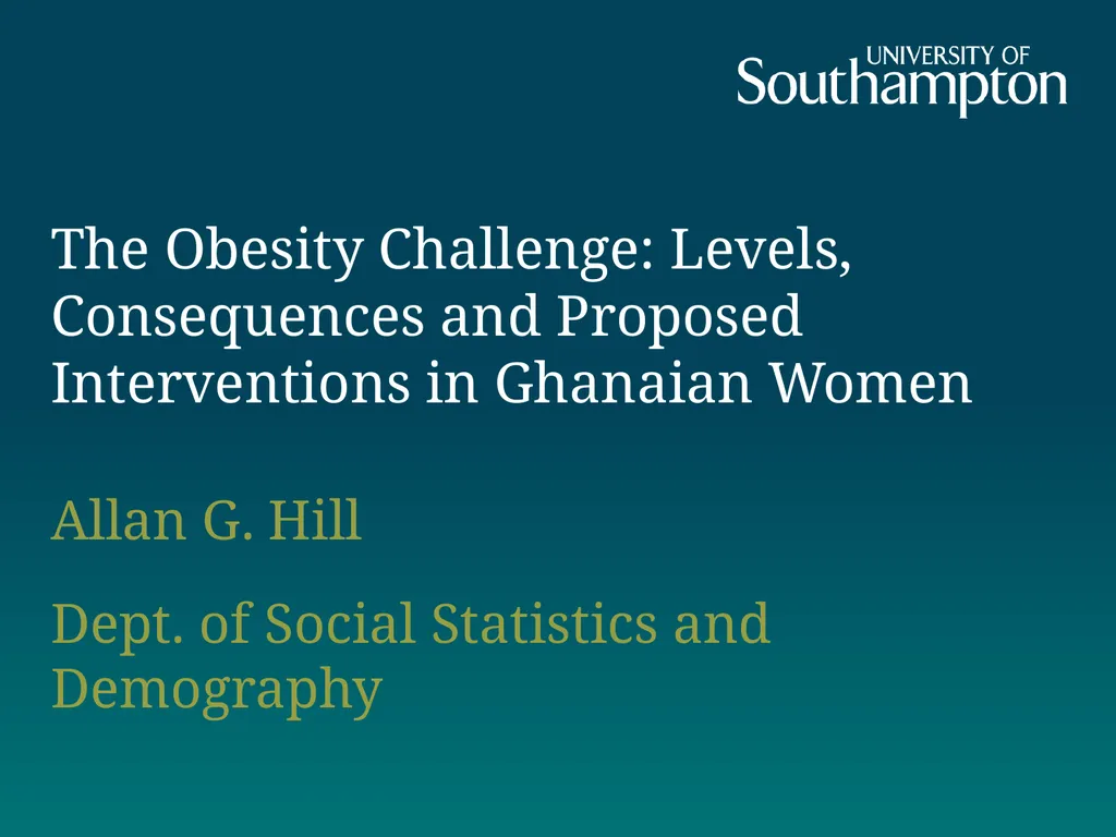 The Obesity Challenge: Levels, Consequences and