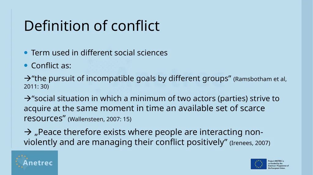Peace and conflict studies and reconciliation - slide 8 of 14