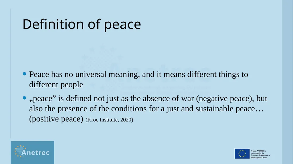 Peace and conflict studies and reconciliation - slide 9 of 14