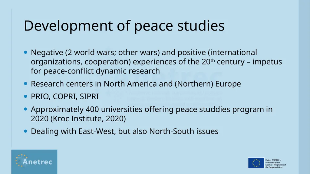 Peace and conflict studies and reconciliation - slide 7 of 14