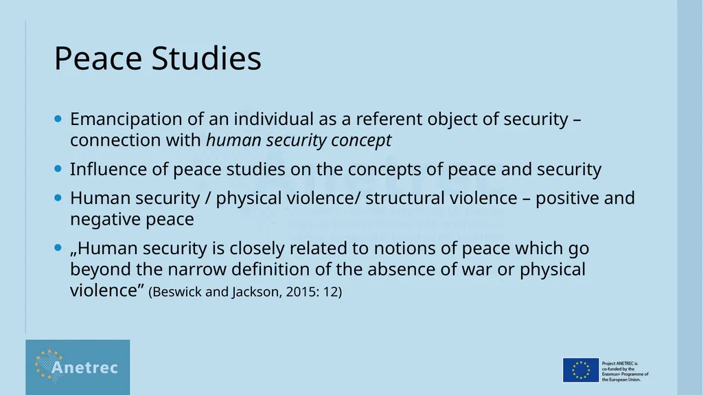 Peace and conflict studies and reconciliation - slide 6 of 14