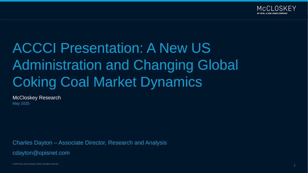 ACCCI Presentation: A New US Administration and - slide 1 of 14