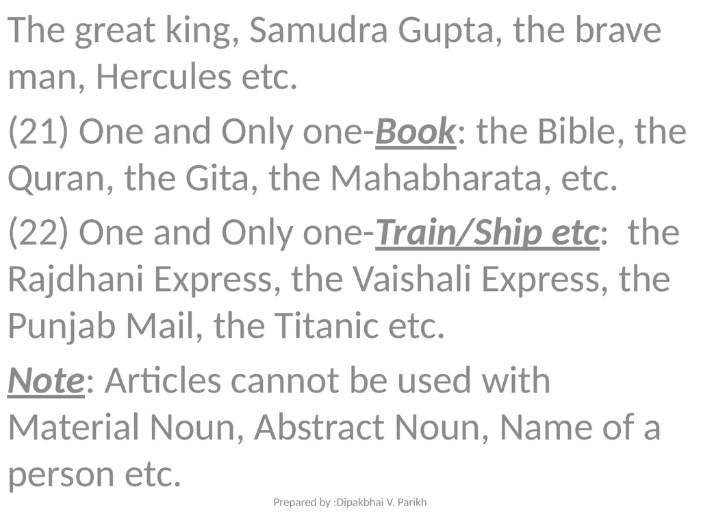 The Article Prepared By : Dipakbhai V. Parikh - slide 25 of 28