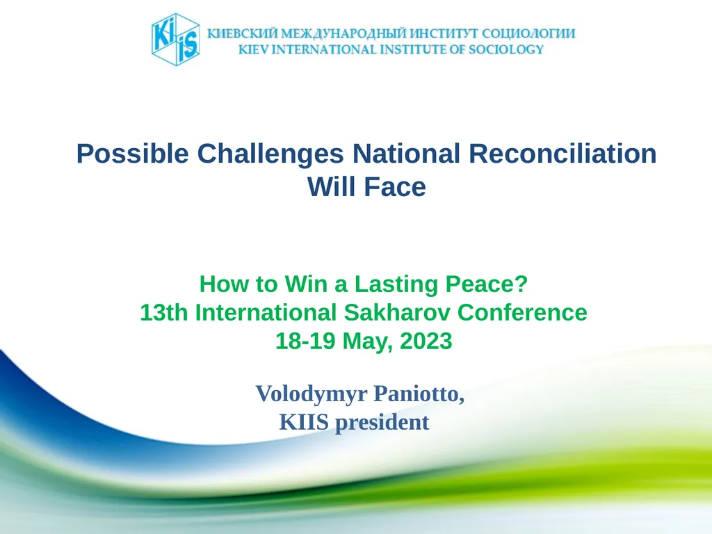 Possible Challenges National Reconciliation Will - slide 1 of 12