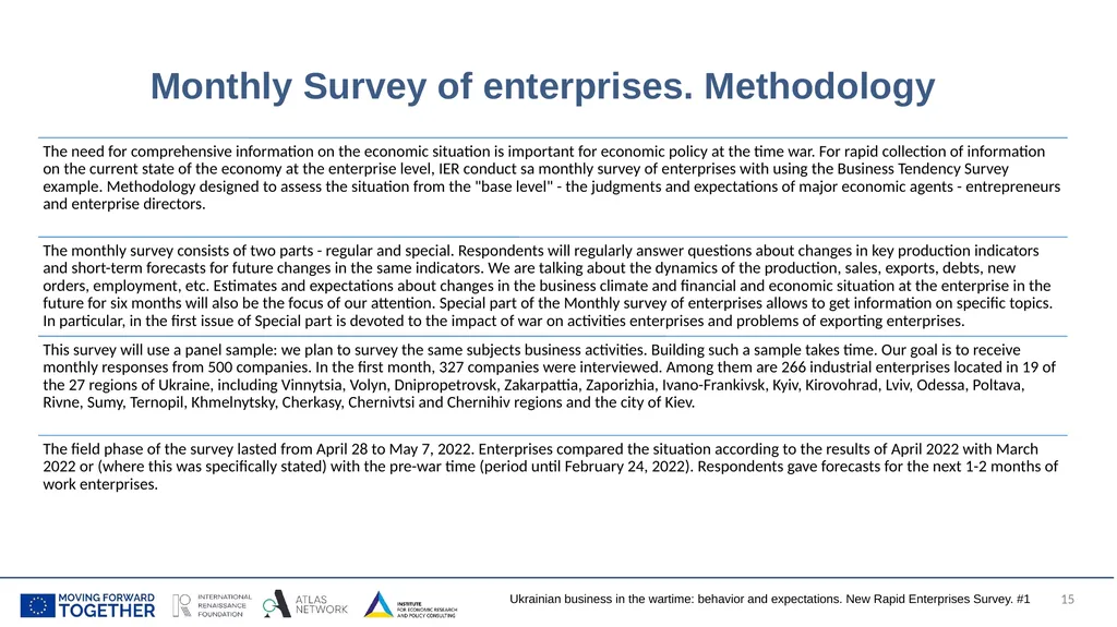 Ukrainian business in the wartime: behavior and - slide 15 of 17