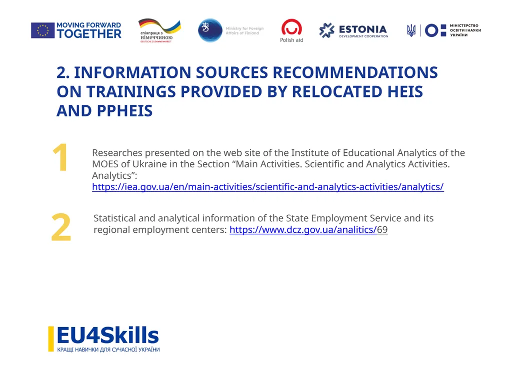 RECOMMENDATIONS TO RELOCATED UNIVERSITIES INTO NEW - slide 5 of 21