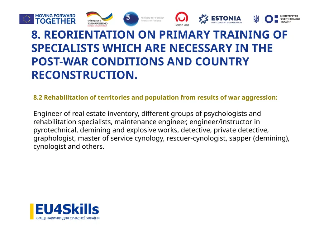 RECOMMENDATIONS TO RELOCATED UNIVERSITIES INTO NEW - slide 15 of 21