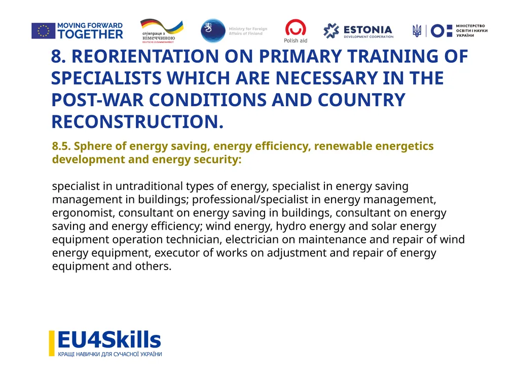 RECOMMENDATIONS TO RELOCATED UNIVERSITIES INTO NEW - slide 18 of 21