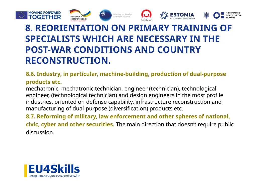 RECOMMENDATIONS TO RELOCATED UNIVERSITIES INTO NEW - slide 19 of 21