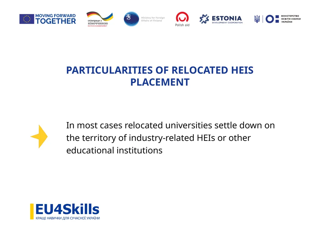 RECOMMENDATIONS TO RELOCATED UNIVERSITIES INTO NEW - slide 4 of 21