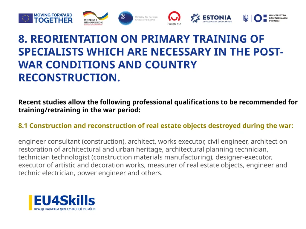 RECOMMENDATIONS TO RELOCATED UNIVERSITIES INTO NEW - slide 14 of 21