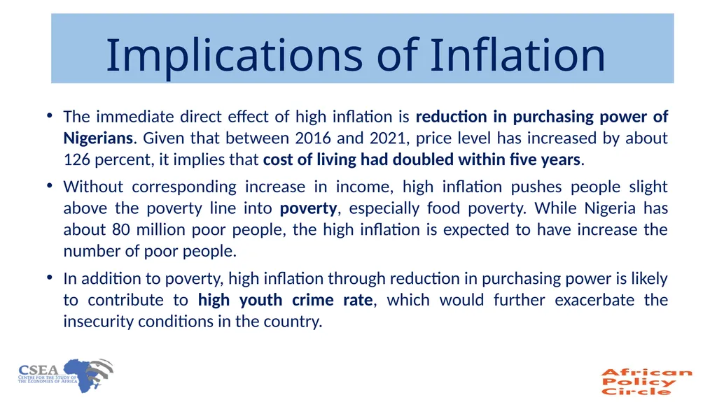 On Rising inflation in Nigeria Chukwuka Onyekwena - slide 15 of 17