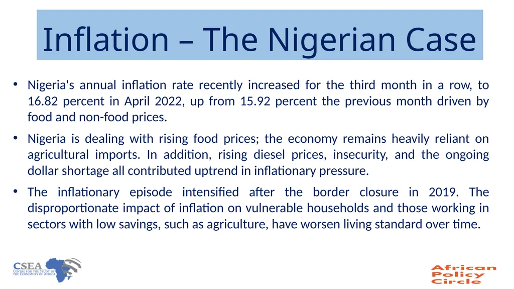 On Rising inflation in Nigeria Chukwuka Onyekwena - slide 8 of 17