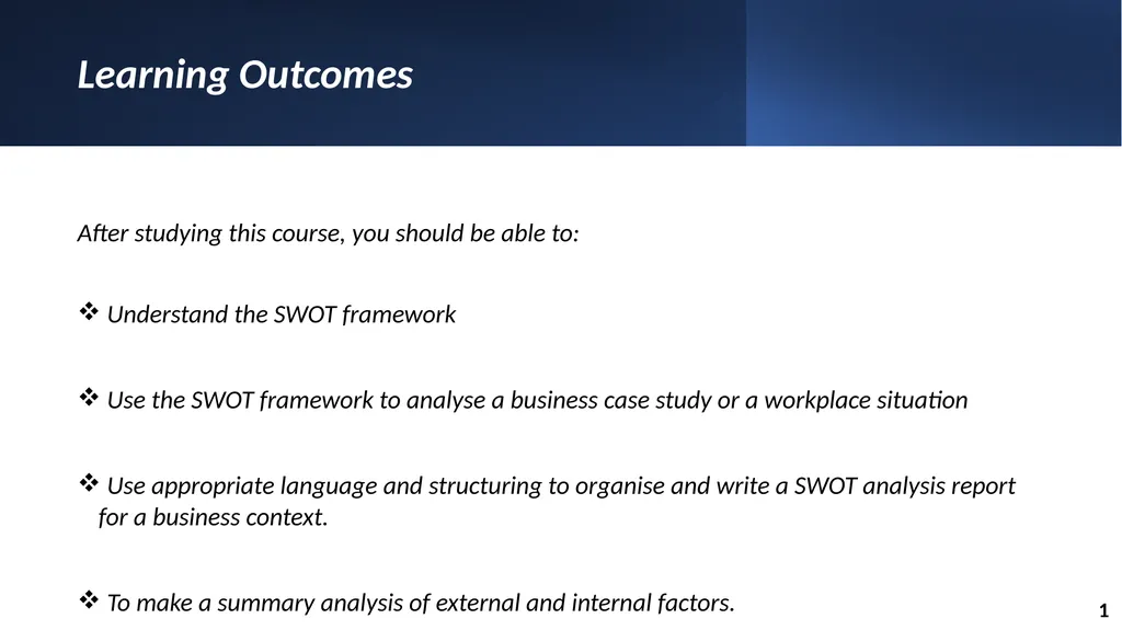 Marketing (BUS: 221) SWOT Analysis Tishk - slide 3 of 16
