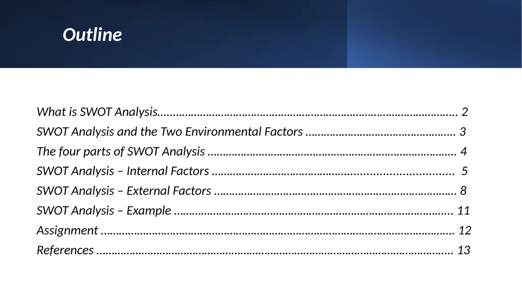 Marketing (BUS: 221) SWOT Analysis Tishk - slide 2 of 16