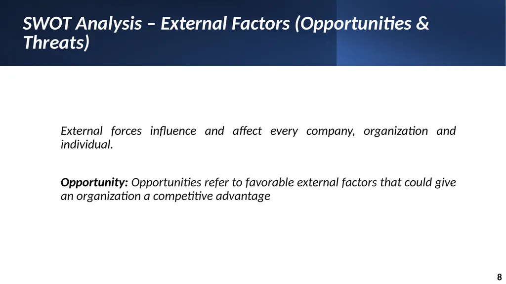 Marketing (BUS: 221) SWOT Analysis Tishk - slide 10 of 16