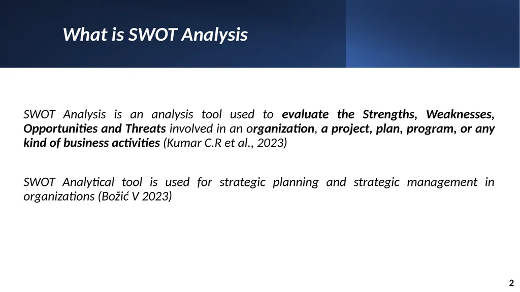 Marketing (BUS: 221) SWOT Analysis Tishk - slide 4 of 16