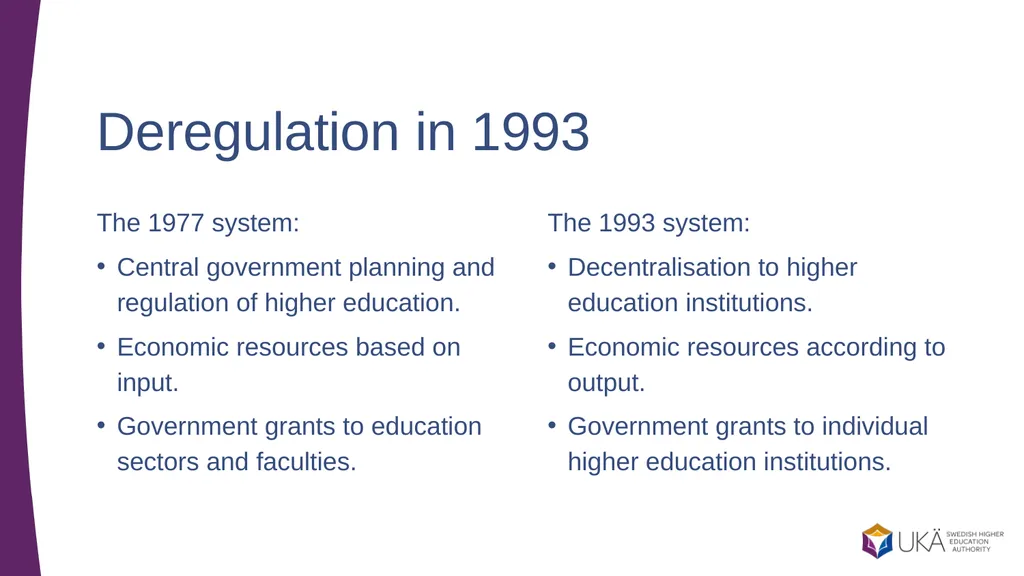 Higher education in Sweden Presentation to - slide 14 of 20