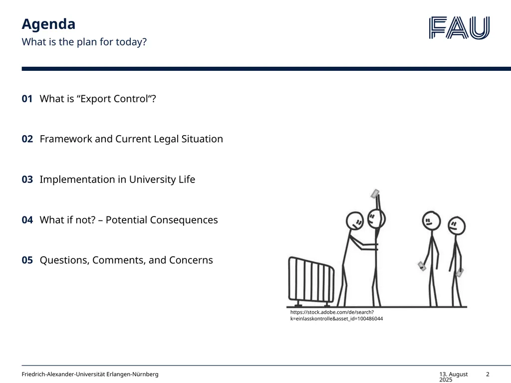 Willkommen Export Control & HPC Guidelines for PIs - slide 2 of 14