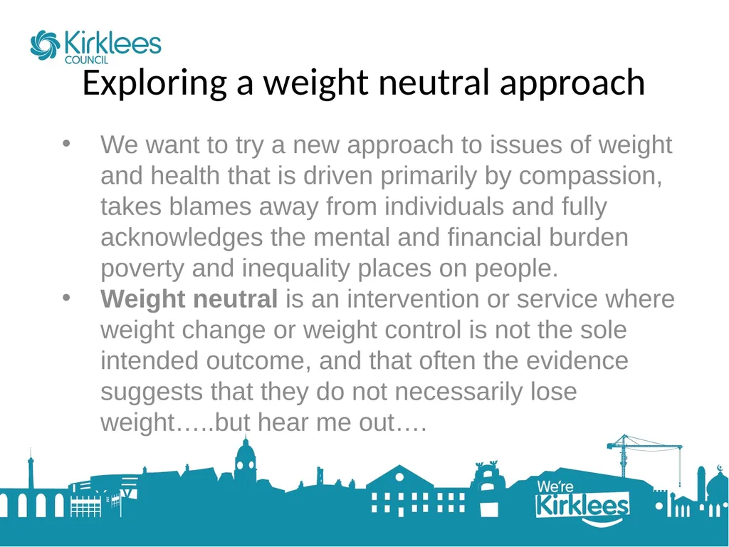 Compassionate Approach to Tackling Obesity (Weight - slide 2 of 13