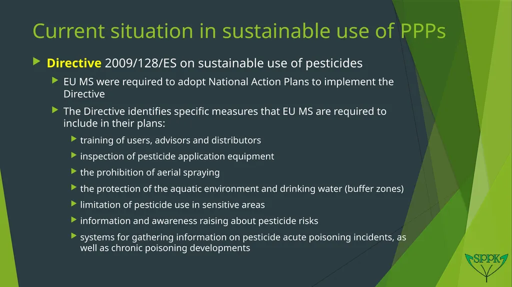 Sustainable use of plant protection products Ján - slide 3 of 13