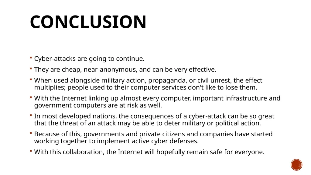 CYBER conflıct defınıtıon Today, conflict is - slide 13 of 14