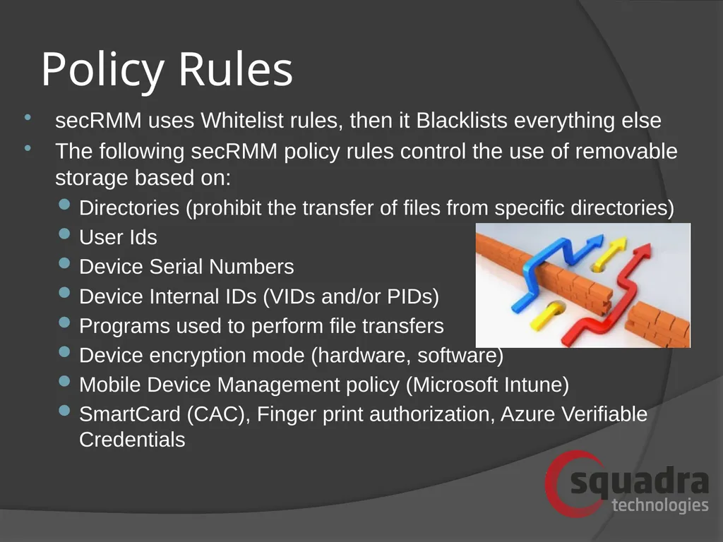 SQUADRA TECHNOLOGIES security Removable Media - slide 6 of 19