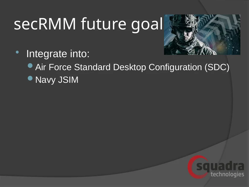 SQUADRA TECHNOLOGIES security Removable Media - slide 17 of 19