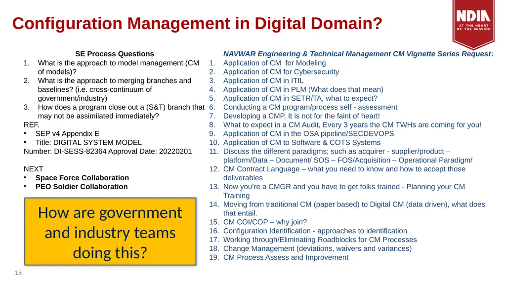 System Engineering Division Monthly Meeting - slide 15 of 22