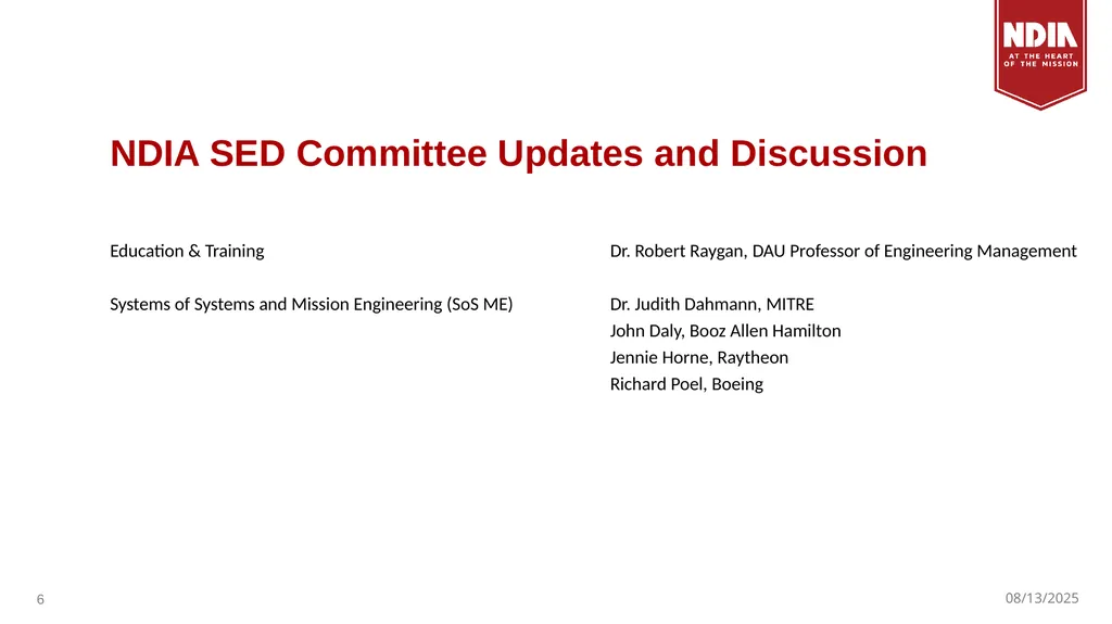 System Engineering Division Monthly Meeting - slide 6 of 22