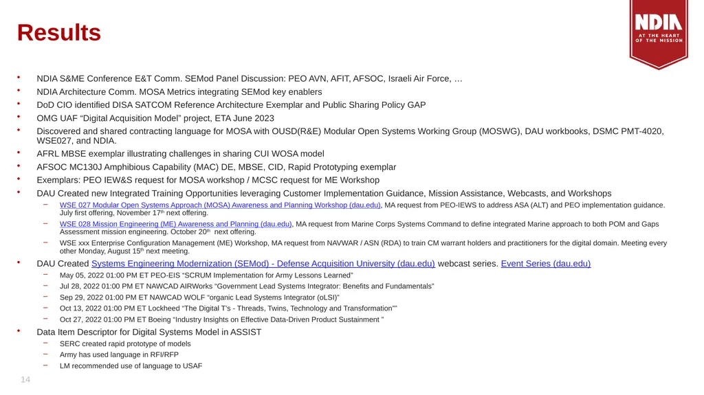 System Engineering Division Monthly Meeting - slide 14 of 22
