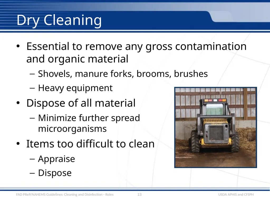 Cleaning and Disinfection Roles and - slide 13 of 21