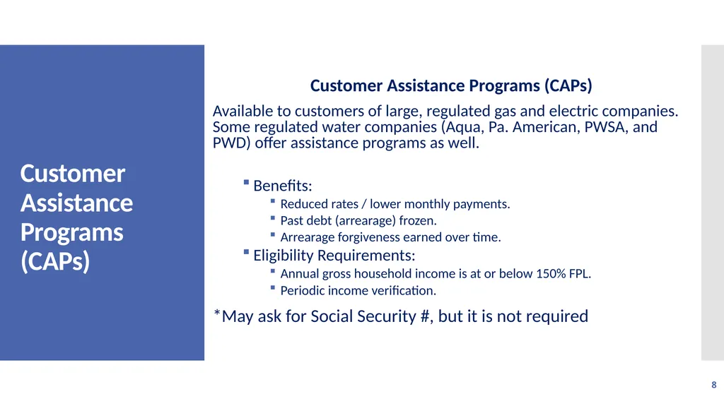 Utility Assistance - What You Need to Know! July - slide 8 of 32