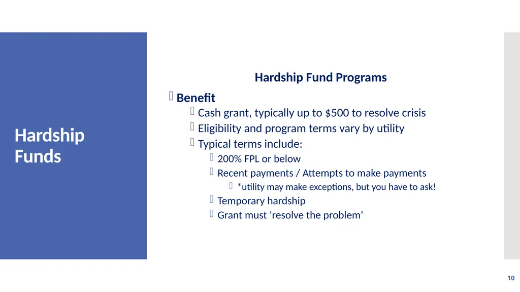 Utility Assistance - What You Need to Know! July - slide 10 of 32