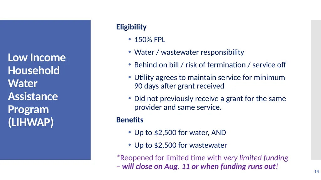 Utility Assistance - What You Need to Know! July - slide 14 of 32