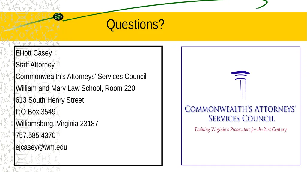 CASC 2024 Legislative Update For Virginia Law - slide 106 of 106