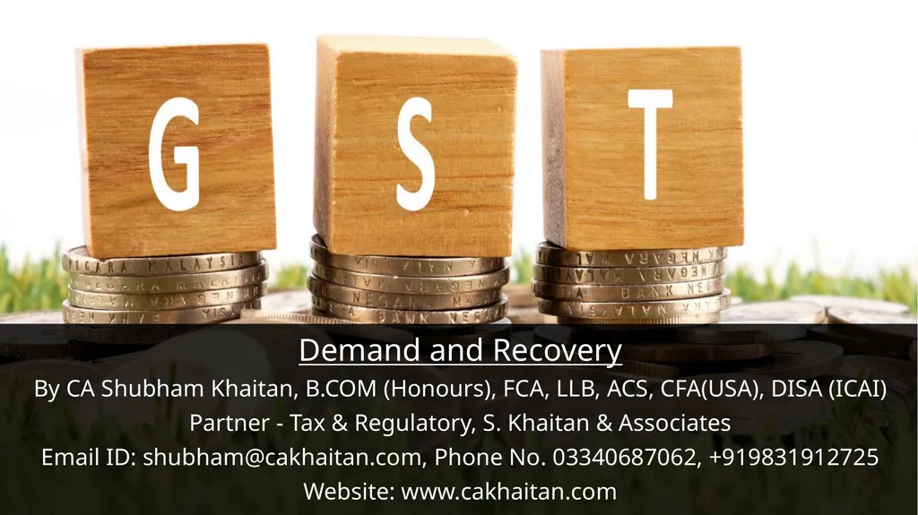 Demand and Recovery By CA Shubham Khaitan, B.COM - slide 1 of 60