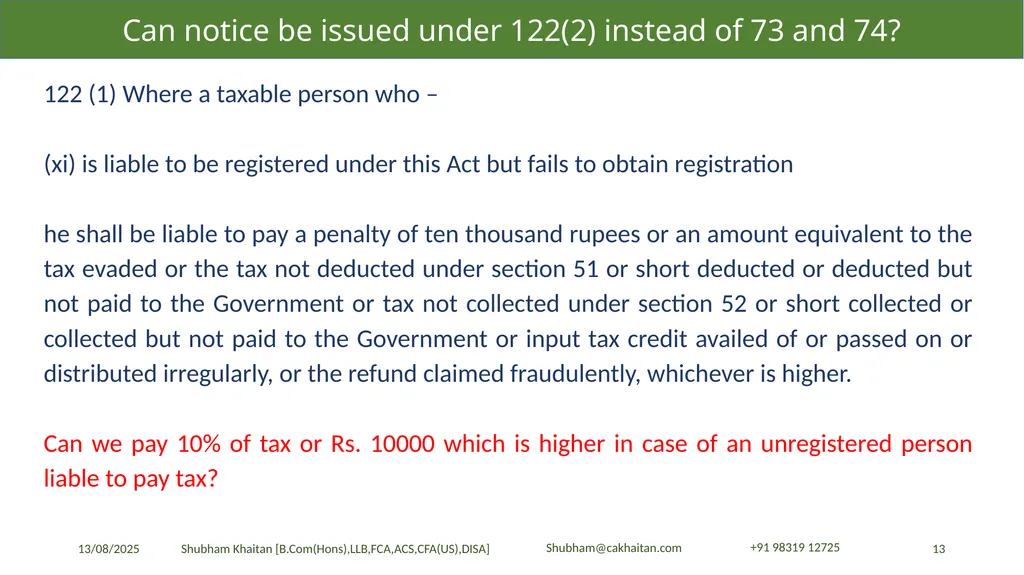 Demand and Recovery By CA Shubham Khaitan, B.COM - slide 13 of 60