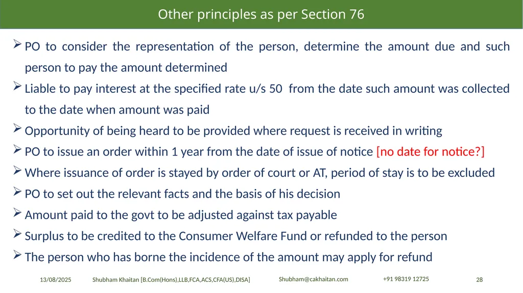 Demand and Recovery By CA Shubham Khaitan, B.COM - slide 28 of 60