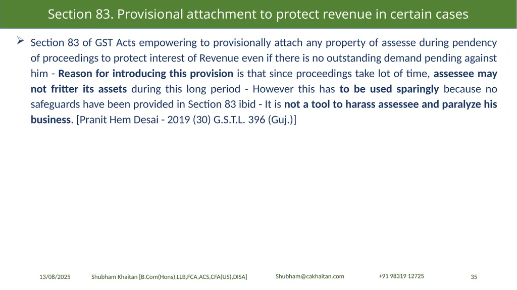 Demand and Recovery By CA Shubham Khaitan, B.COM - slide 35 of 60