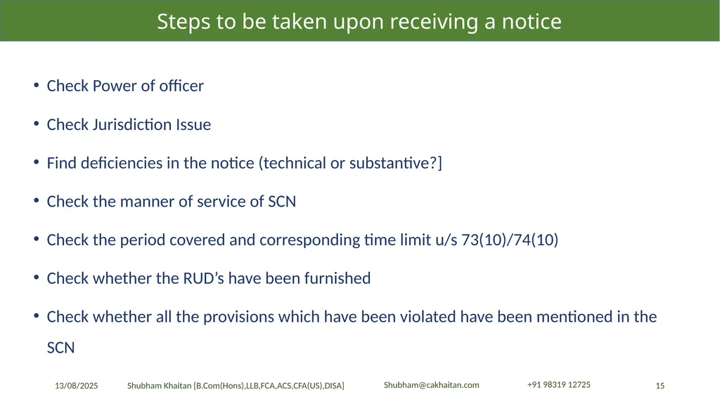 Demand and Recovery By CA Shubham Khaitan, B.COM - slide 15 of 60