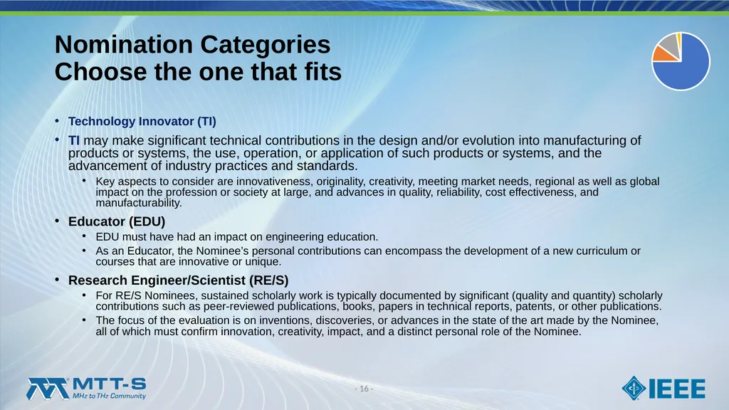 Fellow Search Committee / MTT-S Award Committee - slide 16 of 34