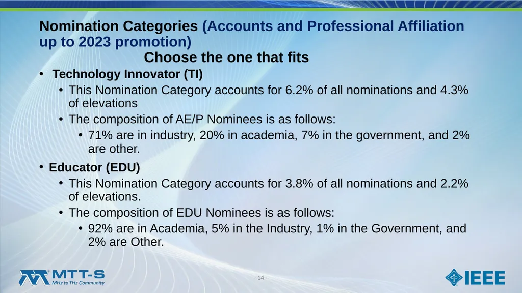 Fellow Search Committee / MTT-S Award Committee - slide 14 of 34