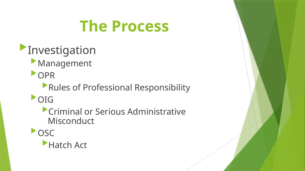Ethics: Investigations and Discipline Presented - slide 16 of 29