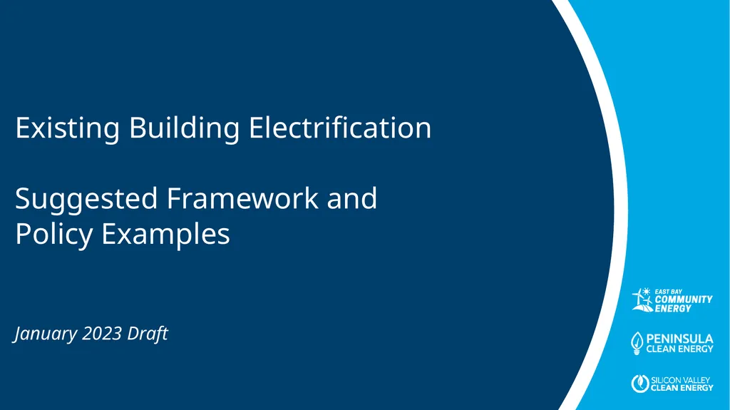 Existing Building Electrification Suggested - slide 1 of 21