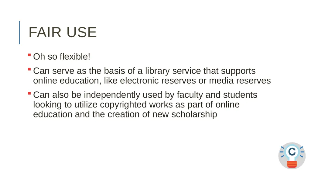 TEACH-ing Video Online? ALA CopyTalk Webinar May - slide 44 of 47