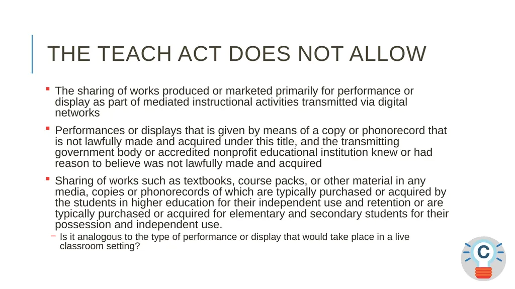TEACH-ing Video Online? ALA CopyTalk Webinar May - slide 12 of 47