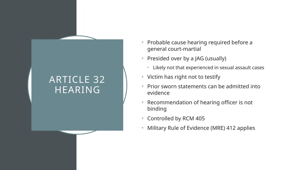 Representing Military Survivors of Sex Harassment - slide 16 of 31