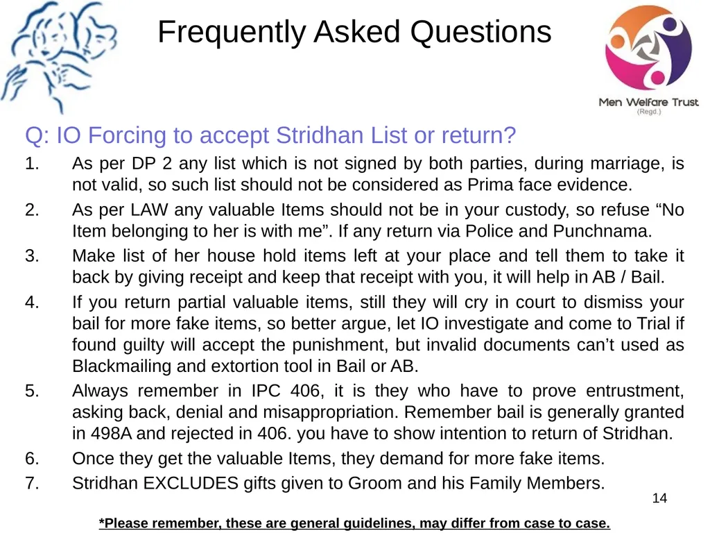 Welcome to Save Indian Family Frequently Asked - slide 14 of 53